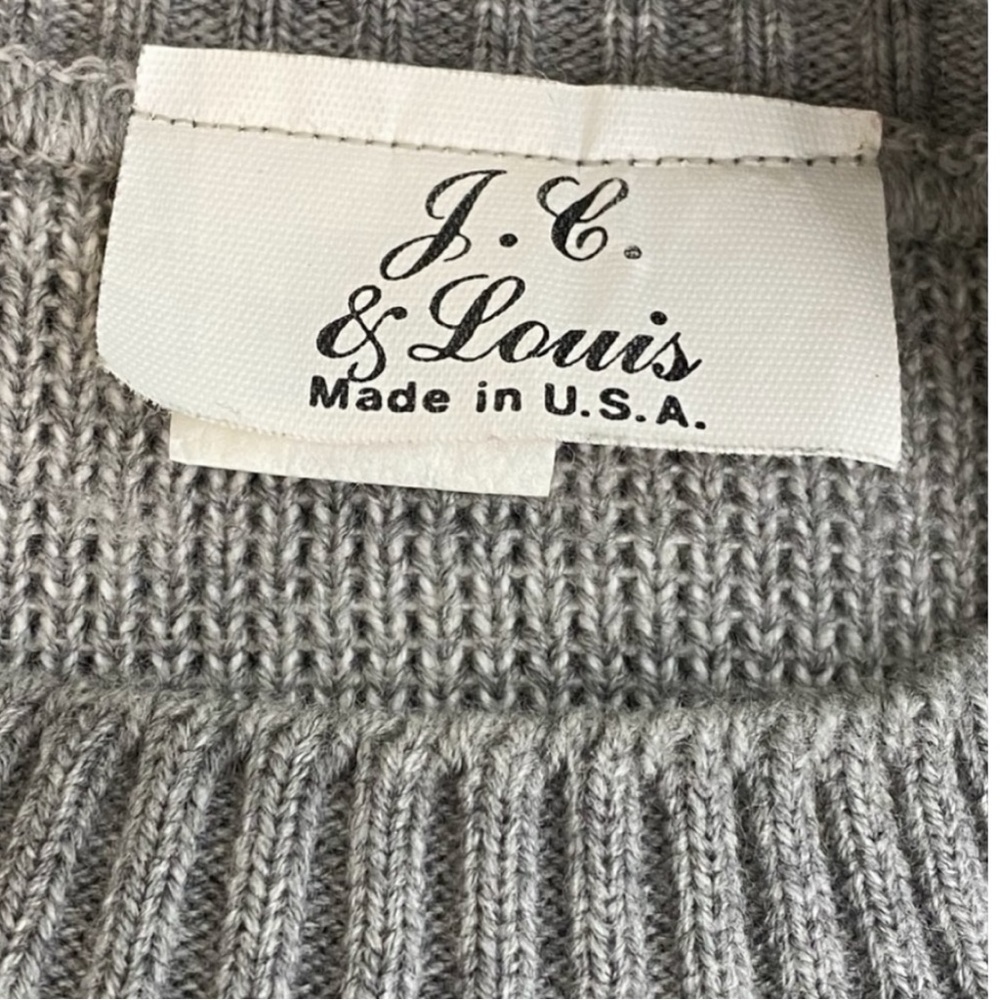 Vintage 90’s Bow Themed Sweater Gray White Bows Size XL - Picture 6 of 7